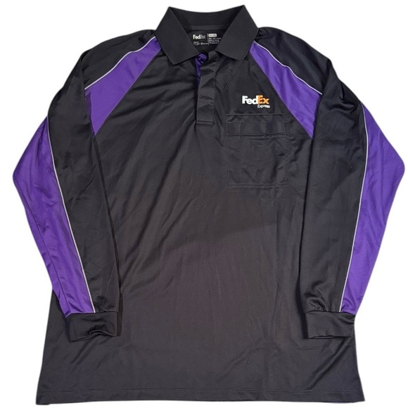 Fed Ex Express Official Work Shirt Long Sleeve Lightweight Shirt Men’s L NEW - Picture 1 of 12